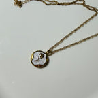 Embossed Rose Coin Pendant Necklace – Gold Toned & Tarnish Resistant