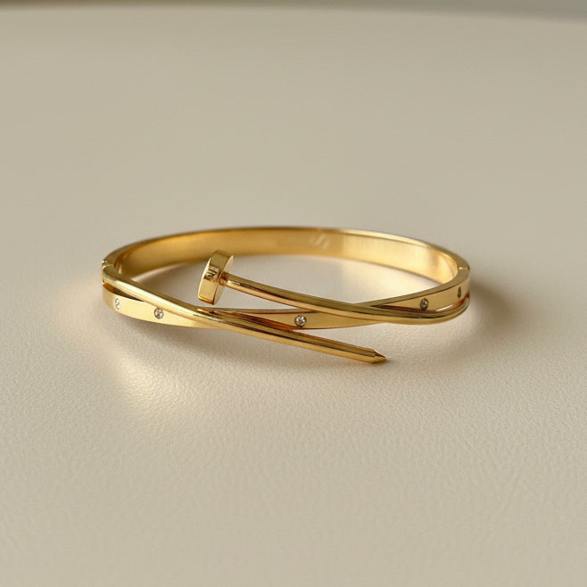 Modern Twist Nail Bangle