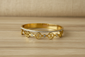 Elegant Double-Band "CC" Pavé Bangle