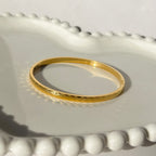 Wide Hammered Bangle Bracelet – Gold Toned & Tarnish Resistant