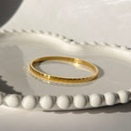 Wide Hammered Bangle Bracelet – Gold Toned & Tarnish Resistant