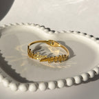 Leaf Motif Bangle Bracelet – Gold Toned & Tarnish Resistant