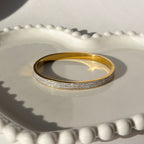 Crystal Bangle Bracelet – Gold Toned & Tarnish Resistant