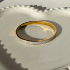 Crystal Bangle Bracelet – Gold Toned & Tarnish Resistant