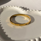 Star Motif Bangle Bracelet – Gold Toned & Tarnish Resistant