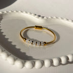 Magnetic Pave Crystal Bead Slider Bracelet – Gold Toned & Tarnish Resistant