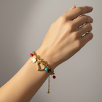 Heart, Clover & Evil Eye Charm Bracelet – Gold Toned & Tarnish Resistant