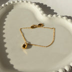 Minimalist Padlock Charm Bracelet – Gold Toned & Tarnish Resistant