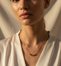 Minimalist Cube Bead Necklace – Gold-Toned & Tarnish Resistant