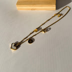 Embossed Heart & Star Charm Bracelet – Gold Toned & Tarnish Resistant