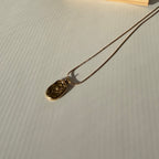 Embossed Tulip Pendant Necklace – Gold Toned & Tarnish Resistant