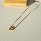 Minimalist Love Knot Heart Style Pendant Necklace – Gold Toned & Tarnish Resistant