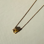 Minimalist Love Knot Heart Style Pendant Necklace – Gold Toned & Tarnish Resistant