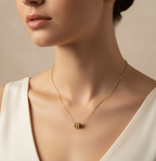 Embossed Spiral Coil Pendant Necklace – Gold Toned & Tarnish Resistant