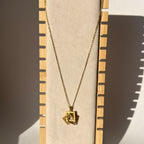 Interlocking Geometric Squares Pendant Necklace – Gold Toned & Tarnish Resistant