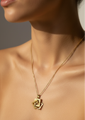 Interlocking Geometric Squares Pendant Necklace – Gold Toned & Tarnish Resistant