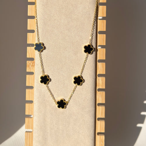 Black clover necklace