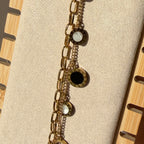 Layered Roman Numeral Charm Bracelet – Gold Toned & Tarnish Resistant