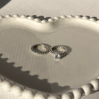 Silver plated Double ring