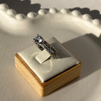 Silver plated Double ring