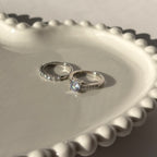 Double ring silver plated