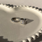 Double ring with silver plating