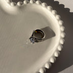 Single ring with silver plating